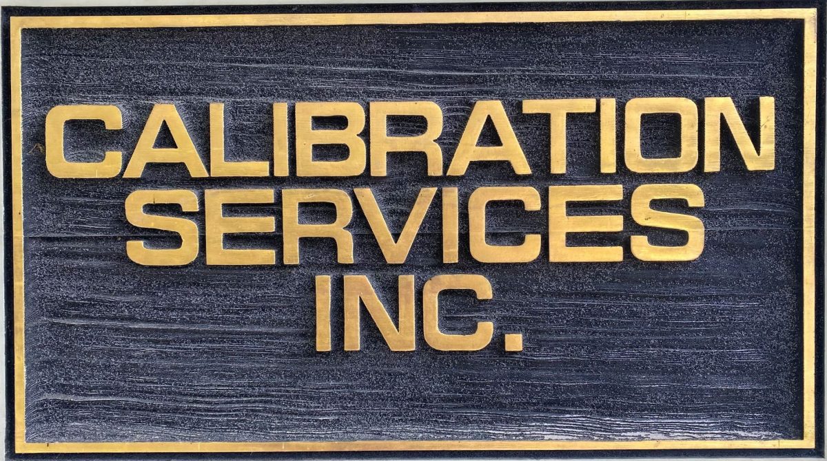 Calibration Services Name Plate